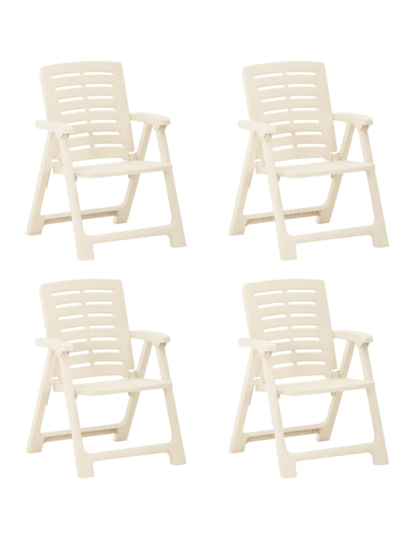 Vidaxl - vidaXL Cadeiras de jardim 4 pcs plástico branco