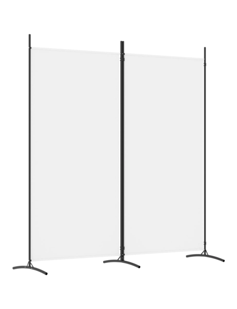 Vidaxl - vidaXL Divisória de quarto com 2 painéis 175x180 cm tecido branco