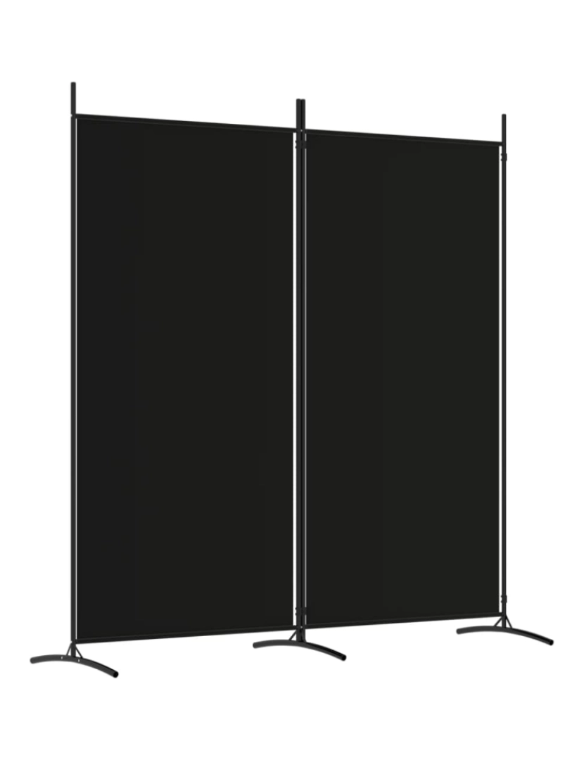 Vidaxl - vidaXL Divisória de quarto com 2 painel 175x180 cm preto tecido