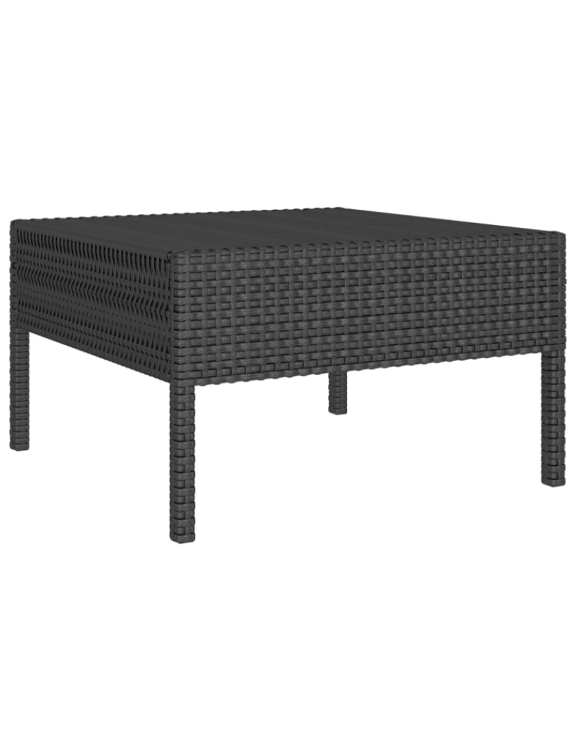 imagem de vidaXL 9 pcs conjunto lounge de jardim c/ almofadões vime PE cinzento6