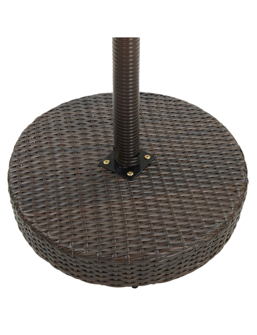 imagem de vidaXL 3 pcs conjunto de bar para jardim vime PE castanho6