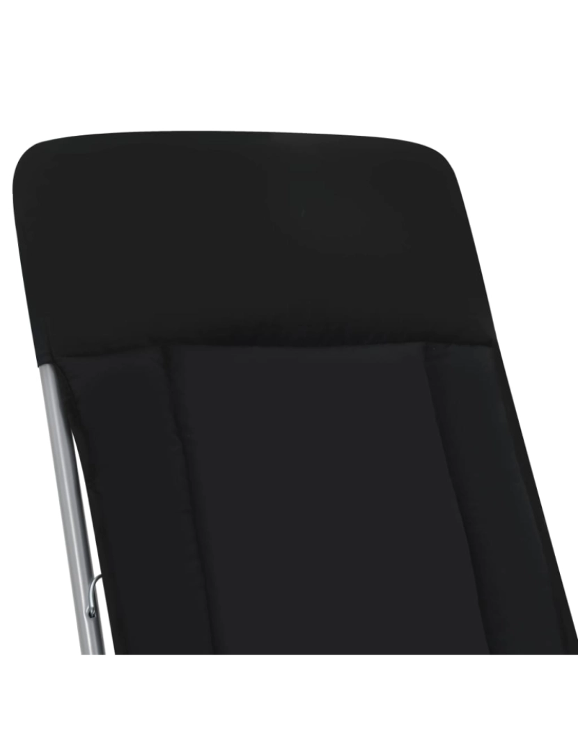 imagem de vidaXL Cadeiras de jardim dobráveis com almofadões 2 pcs preto11