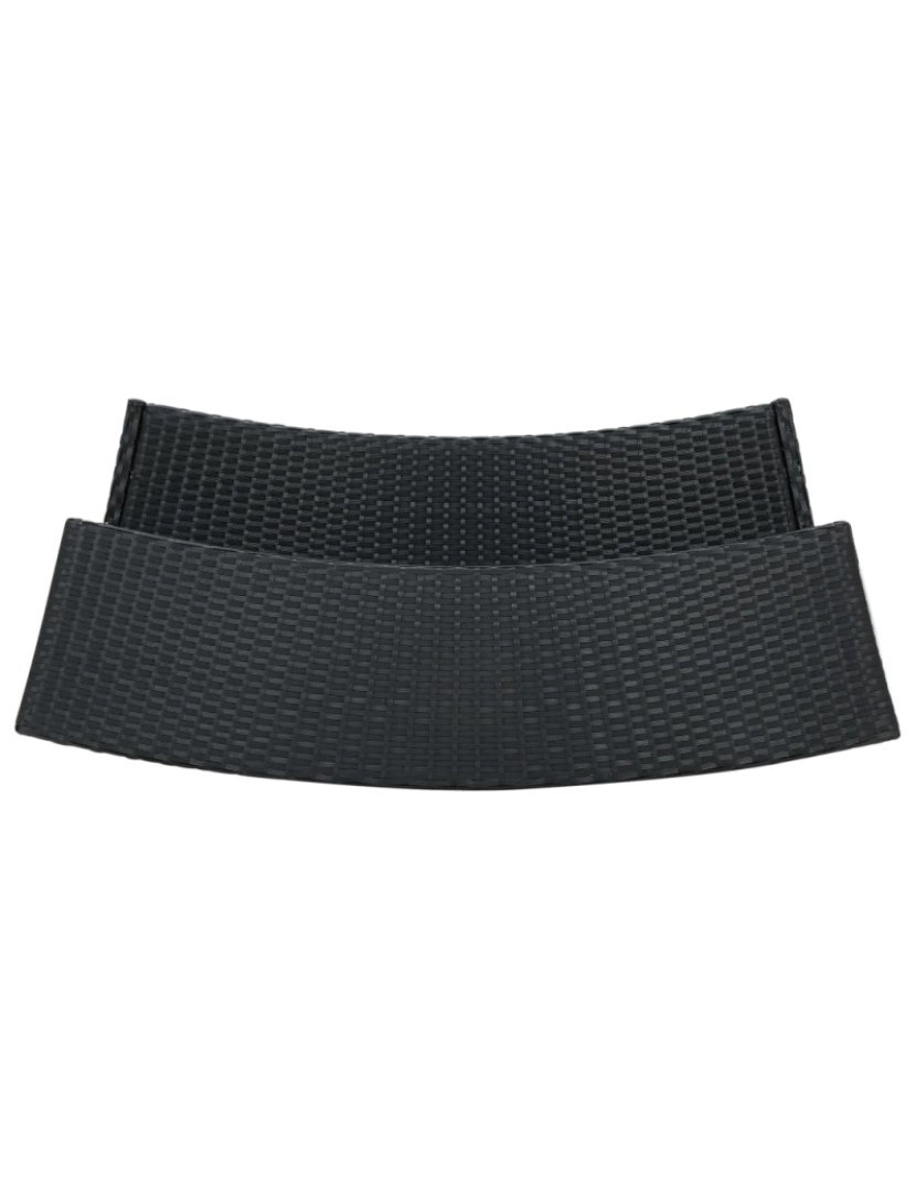 imagem de vidaXL 3 pcs conjunto de bar para jardim com almofadões preto8