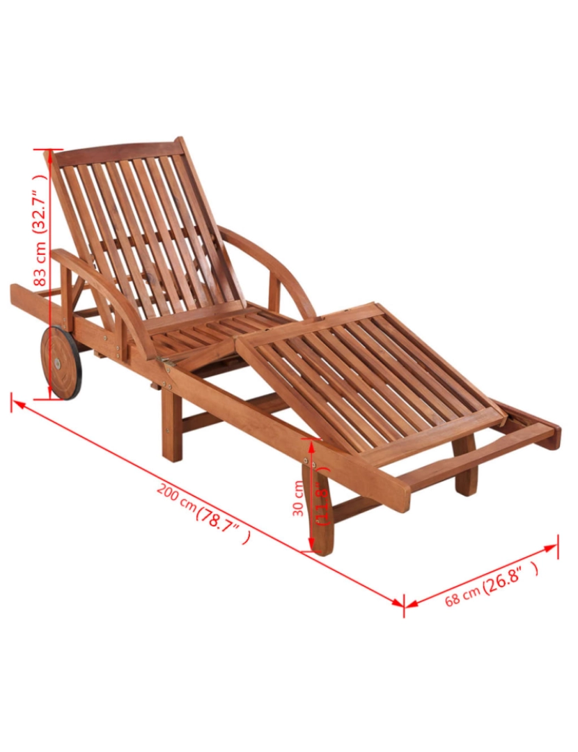 imagem de vidaXL Espreguiçadeira madeira acácia maciça8