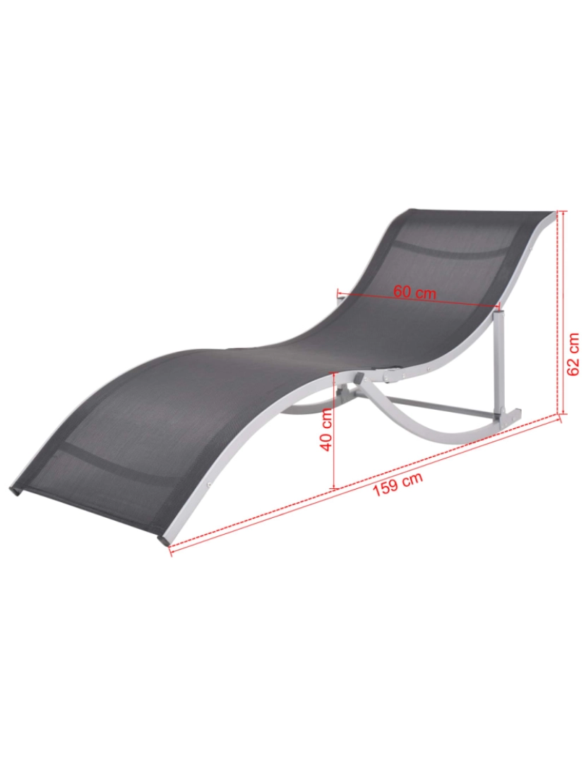 imagem de vidaXL Espreguiçadeiras dobráveis 2 pcs alumínio e textilene10