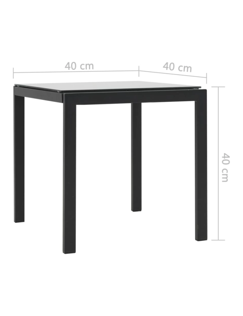 imagem de vidaXL Espreguiçadeiras com mesa 2 pcs vime PE e textilene preto11