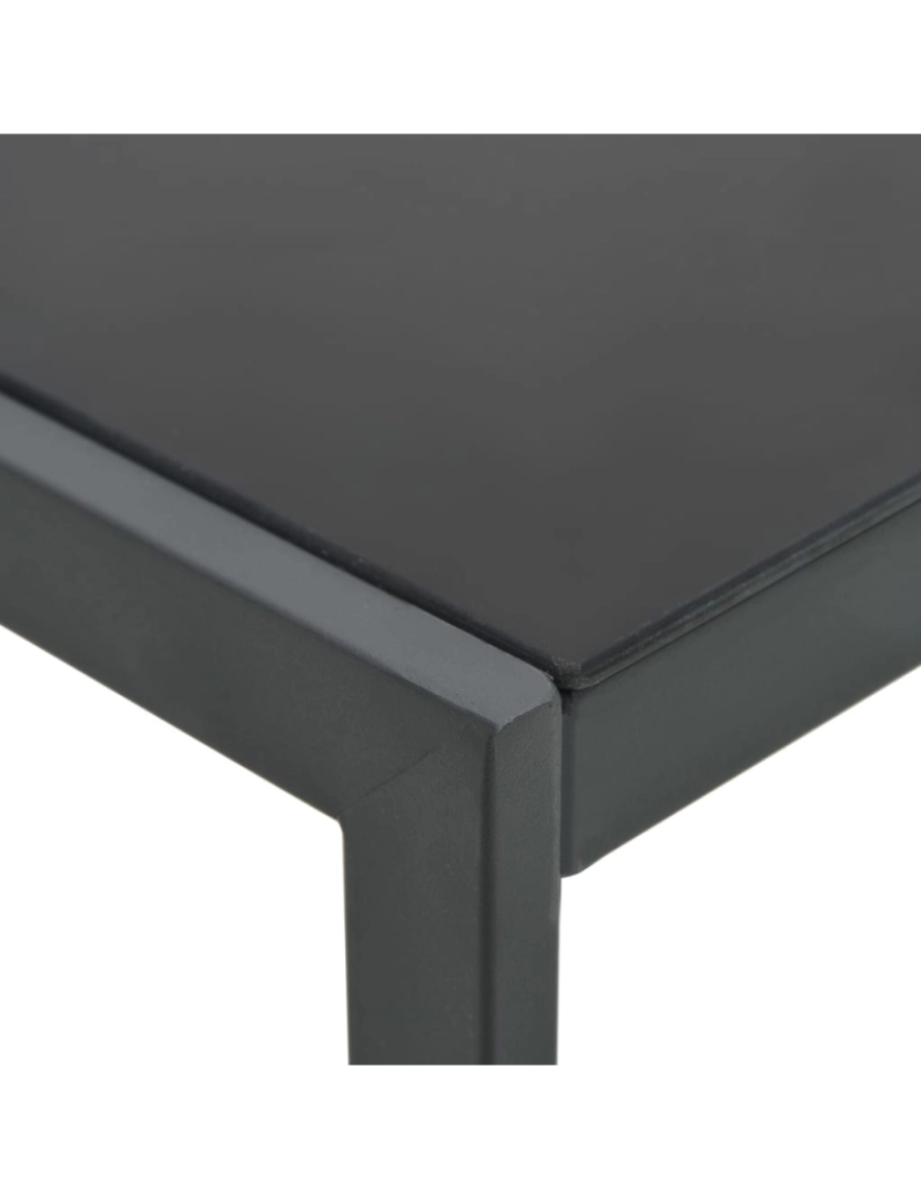 imagem de vidaXL Espreguiçadeiras com mesa 2 pcs textilene e aço6