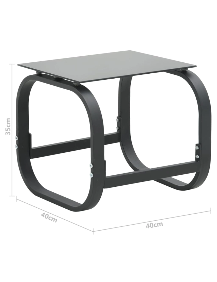 imagem de vidaXL Espreguiçadeiras com mesa 2 pcs textilene e alumínio10