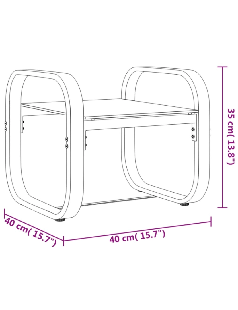 imagem de vidaXL Espreguiçadeiras com mesa 2 pcs textilene e alumínio8