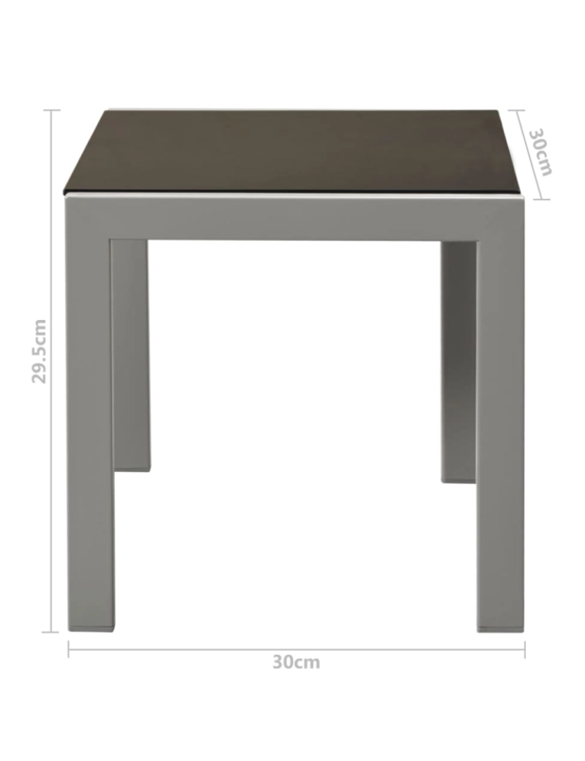 imagem de vidaXL Espreguiçadeiras com mesa 2 pcs aço e textilene preto8