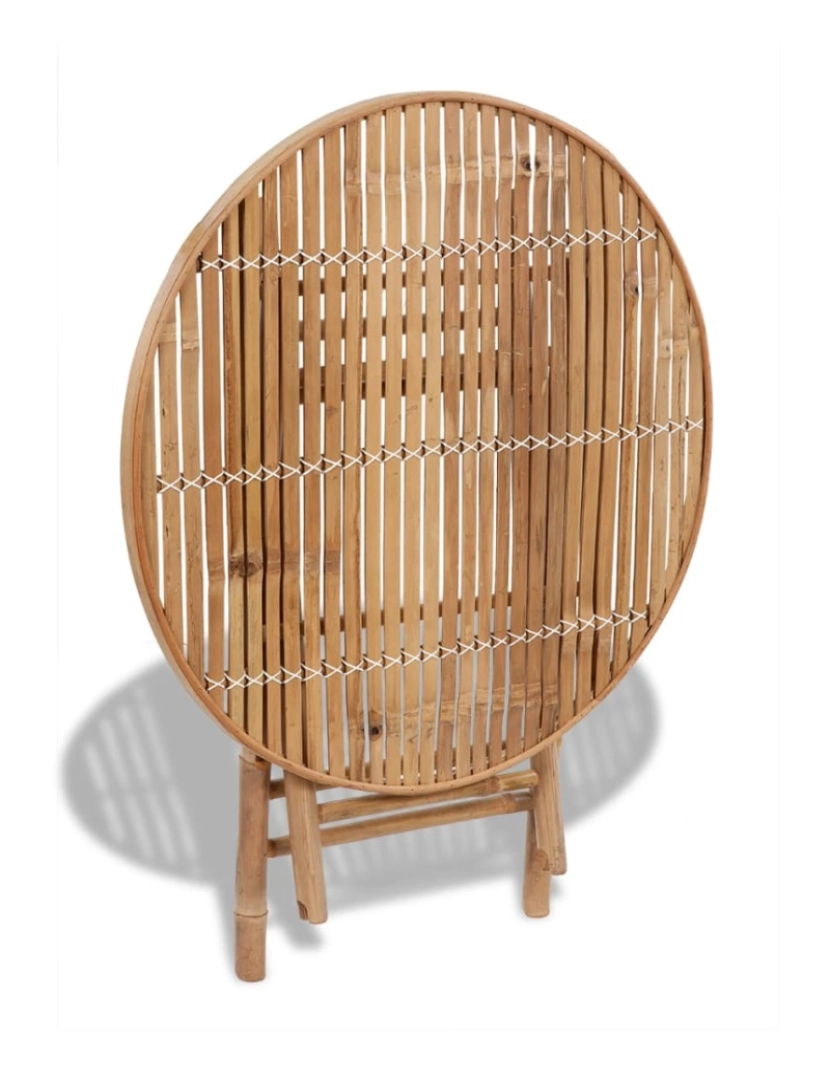 imagem de vidaXL 5 pcs conjunto de jantar dobrável p/ exterior bambu7