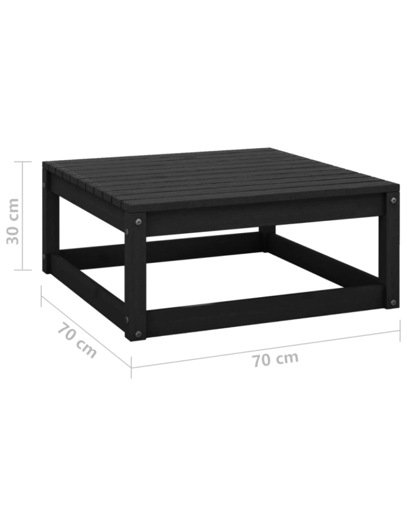 imagem de vidaXL 2 pcs conjunto lounge de jardim pinho maciço preto10