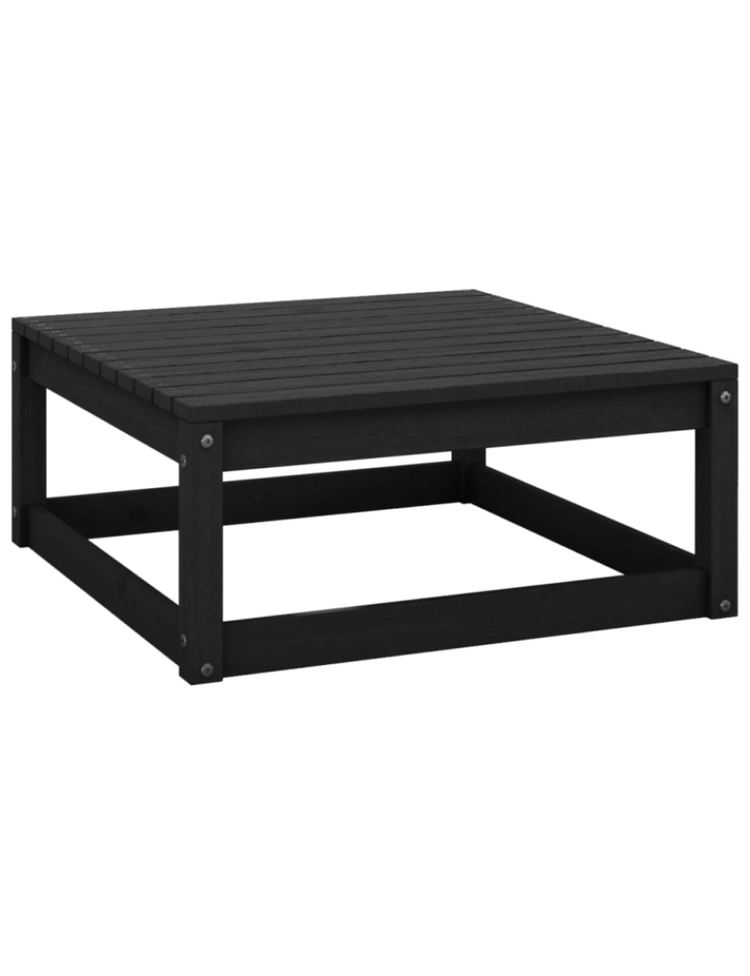 imagem de vidaXL 2 pcs conjunto lounge de jardim pinho maciço preto7