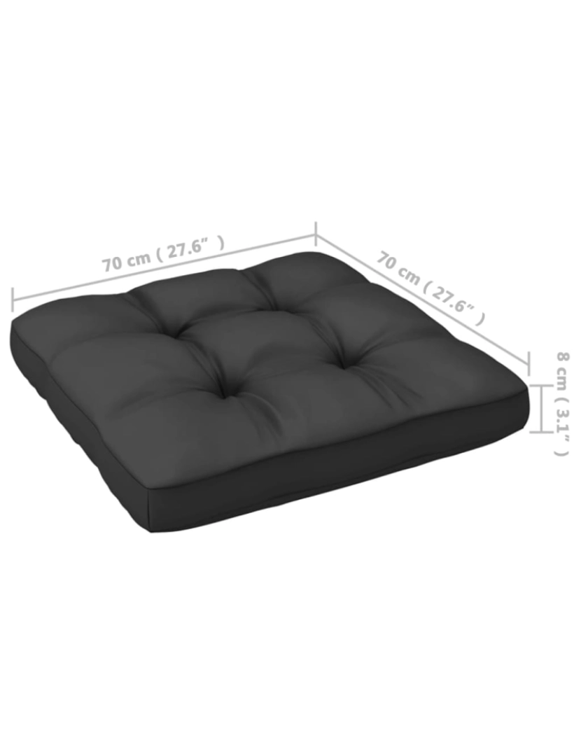 imagem de vidaXL 5 pcs conjunto lounge de jardim c/ almofadões pinho maciço11