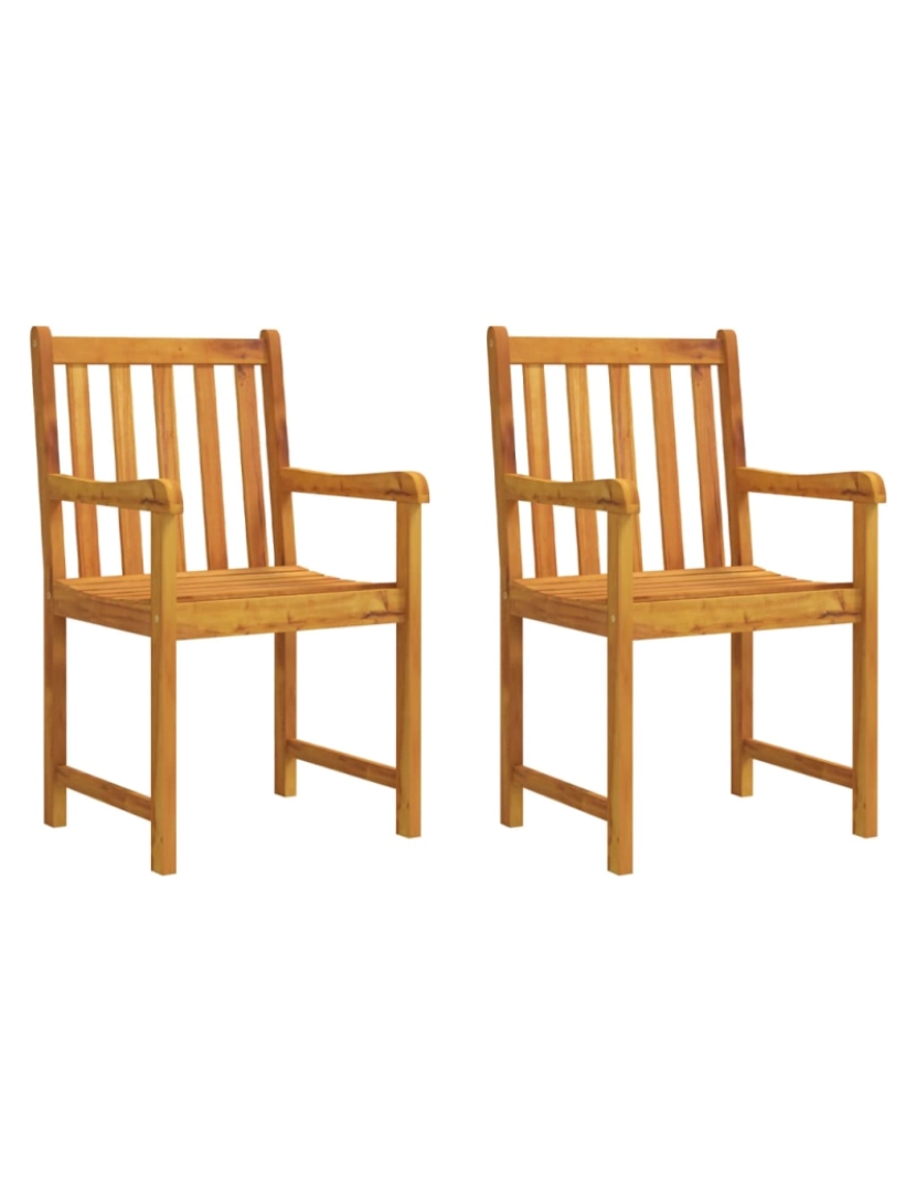 imagem de vidaXL Cadeiras de jardim 2 pcs madeira de acácia maciça3