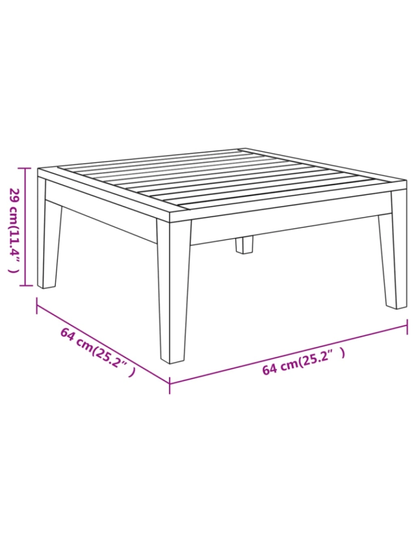 imagem de vidaXL 4 pcs conj. lounge de jardim c/ almofadões branco nata acácia11