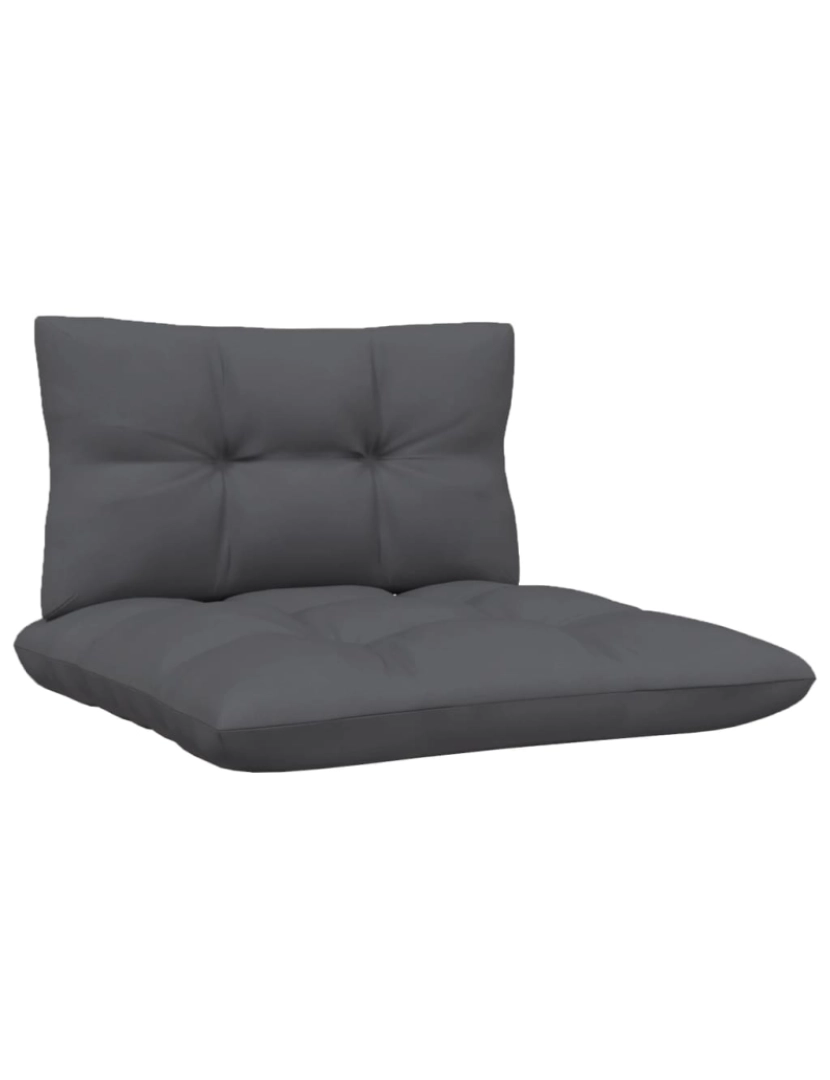 imagem de vidaXL 3 pcs conj. lounge jardim c/ almofadões pinho maciço cinzento10