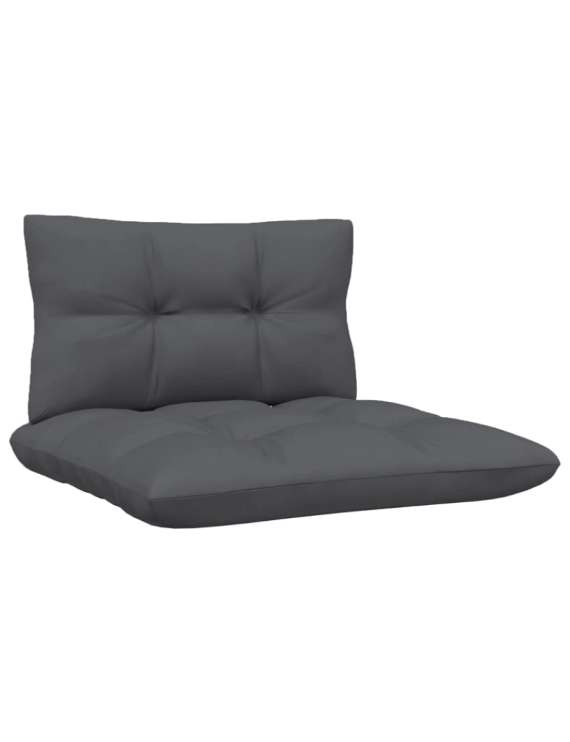 imagem de vidaXL 3 pcs conj. lounge de jardim com almofadões antracite pinho6