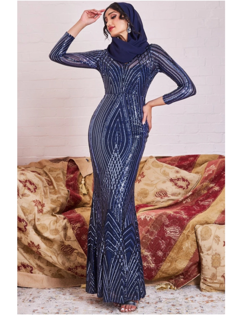 Goddiva - Modesty dois lantejoulas tonificado Maxi