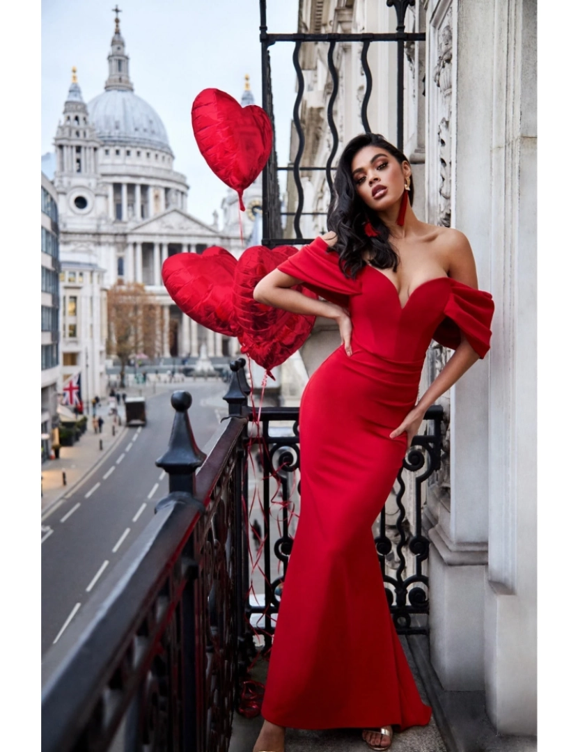 Vestido de manga com online ombro aberto