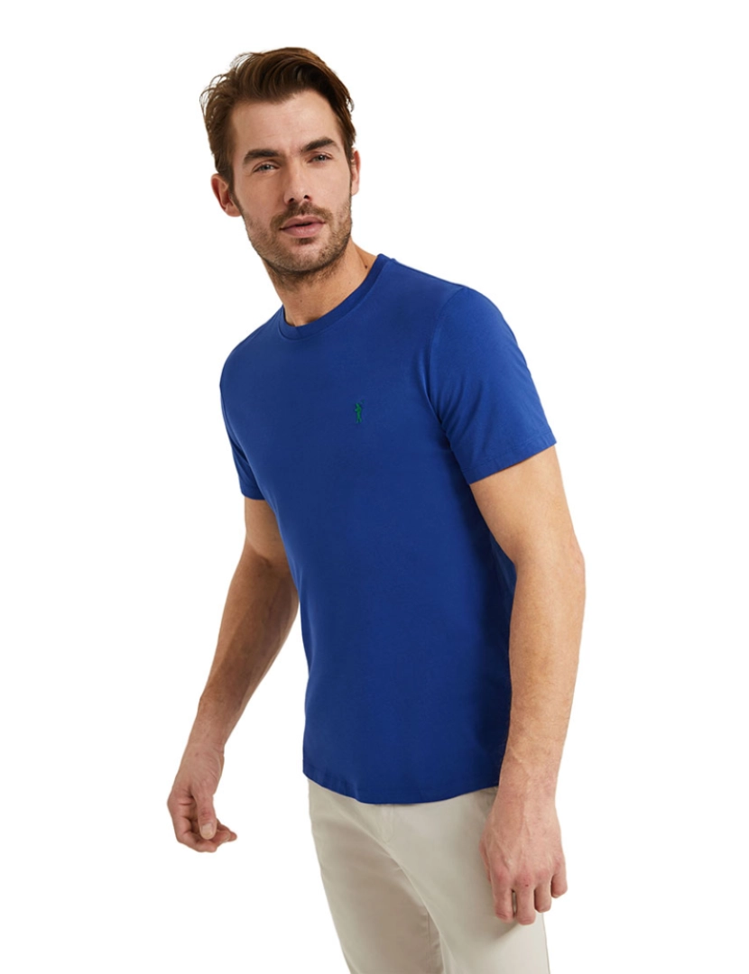 Polo Club - T-Shirt Homem Azul Royal