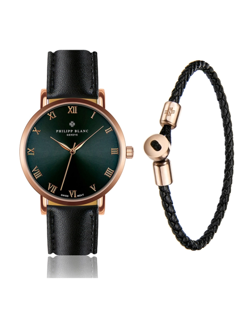 Philip Blanc - Conjunto Relógio + Pulseira Unisexo Rose Gold