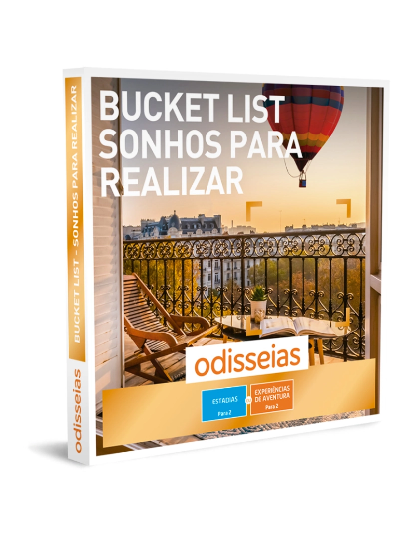 Odisseias - Odisseias Pack Presente Bucket List Sonhos para Realizar Experiência de alojamento ou Aventura para 1 ou 2 pessoas