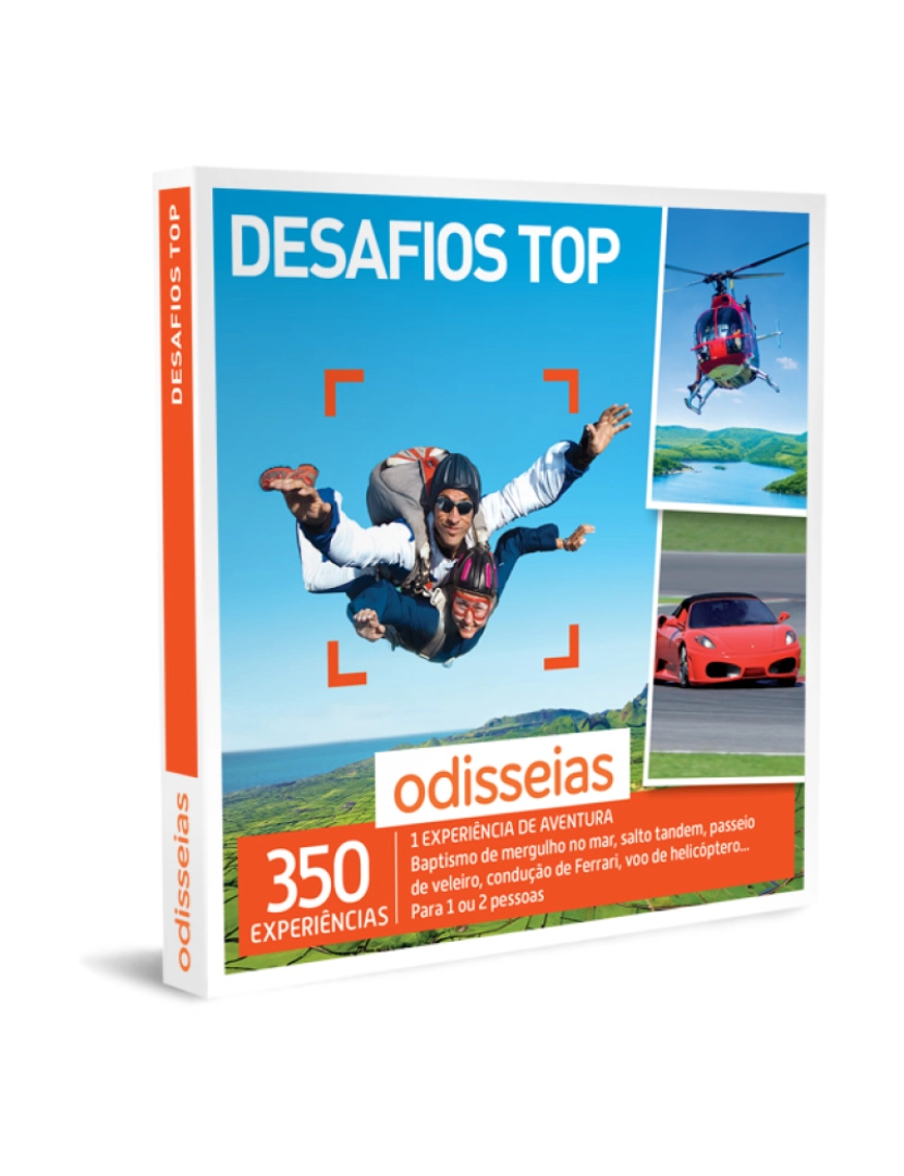 Odisseias - Odisseias Pack Presente Desafios Top Experiência de aventura 1 ou 2 pessoas