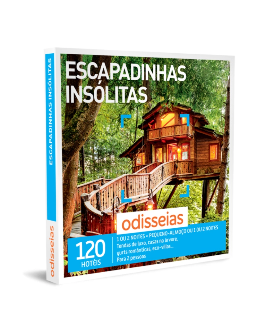 Odisseias - Odisseias Pack Presente Escapadinhas Insólitas Experiência de 1 ou 2 noites originais 2 pessoas