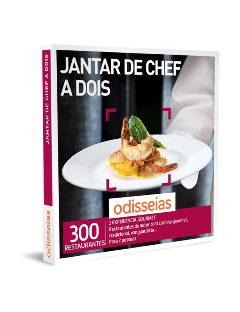 Odisseias - Odisseias Pack Presente Jantar de Chef a Dois Experiência gourmet 2 pessoas