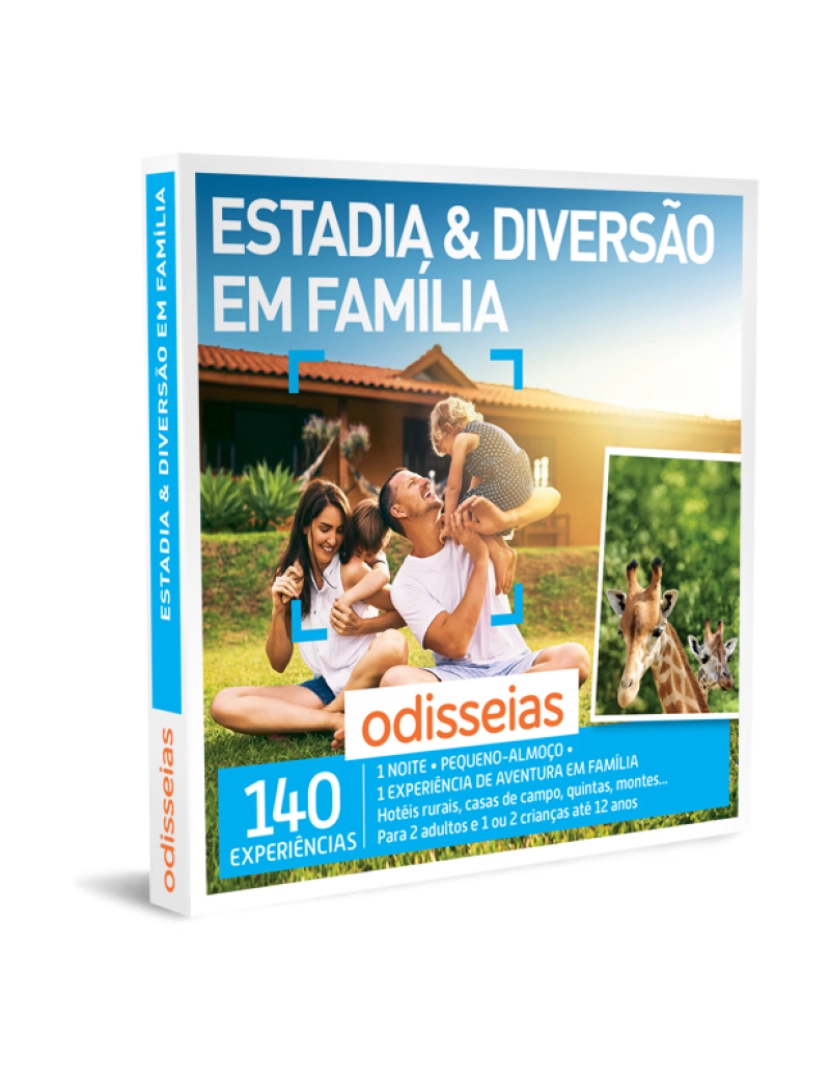Odisseias - Odisseias Pack Presente Estadia & Diversão em Família Experiência de aventura 2 adultos + 1 ou 2 crianças