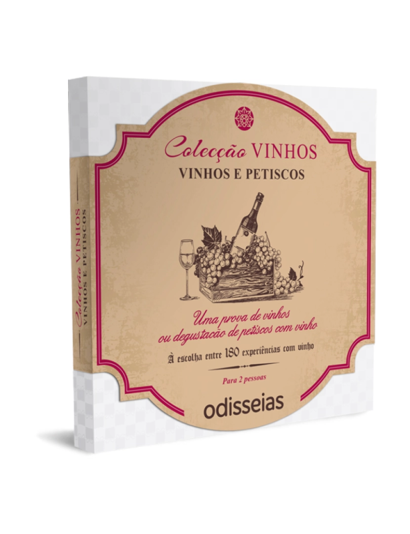 Odisseias - Odisseias Pack Presente Vinhos e Petiscos Experiência para 2 pessoas