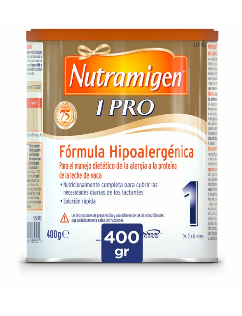 Nutramigen - 1 Pro Fórmula Hipoalergénica Polvo 400 Gr