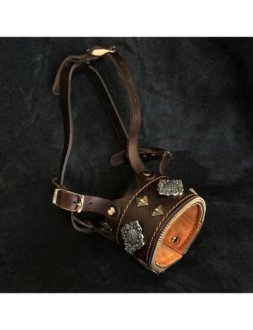 Bestia Custom Dog Gear - O aztec muzzle Brown