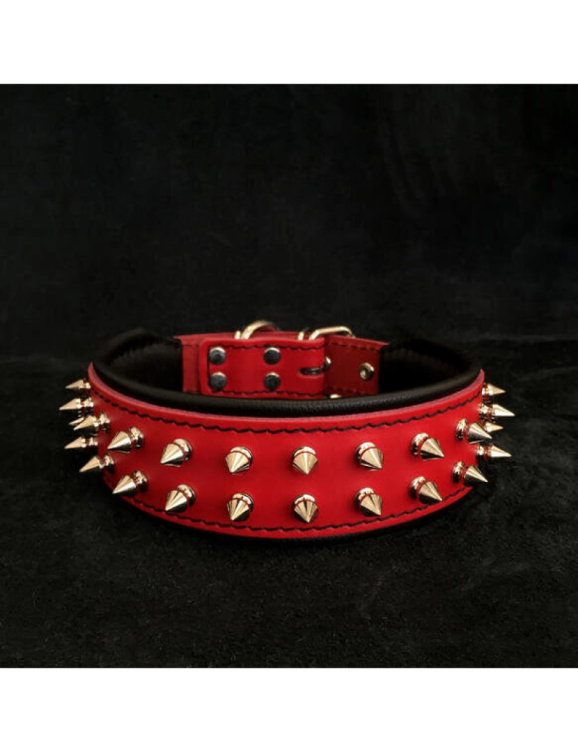 Bestia Custom Dog Gear - The Frenchie Red & Black Collar