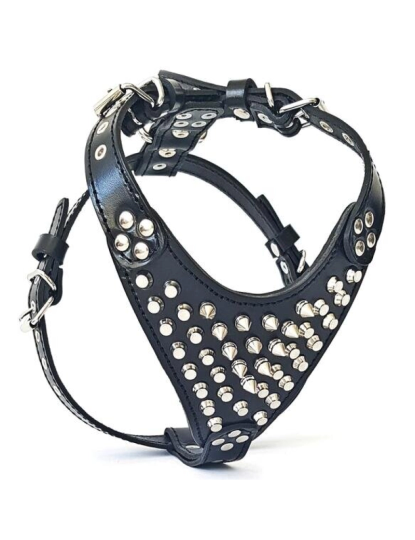 imagem de O francês couro Studded Harness Preto & Preto2