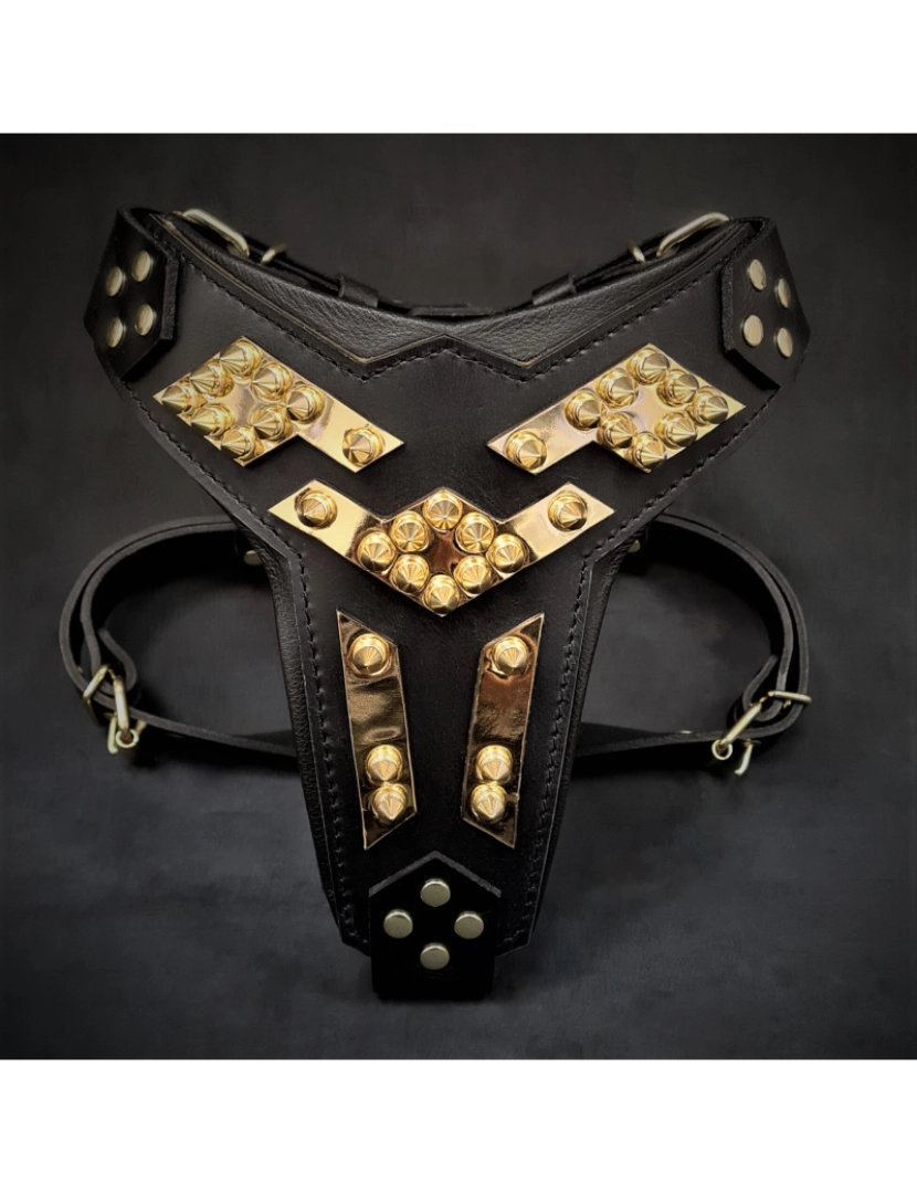 Bestia Custom Dog Gear - Os Midas Harness Gold