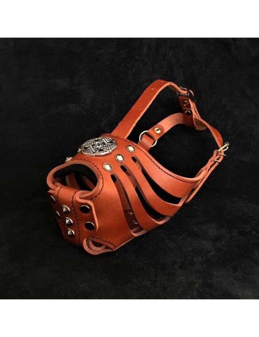 imagem de O Maximus Basket Muzzle Brown/Silver1