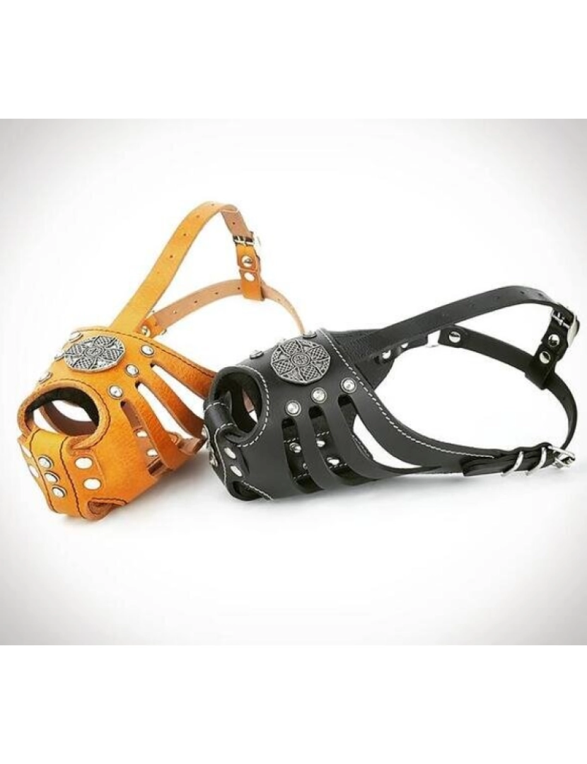 imagem de O Maximus Basket Muzzle Brown/Silver2