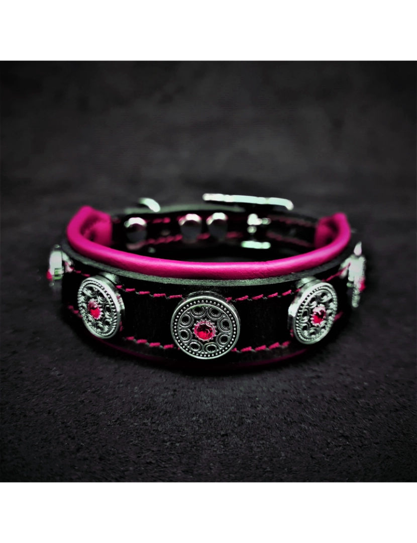 Bestia Custom Dog Gear - O Bijou Puppy Collar Rosa