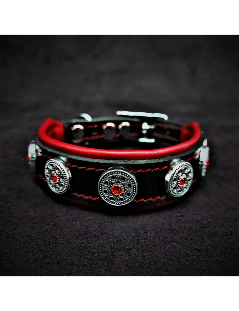 Bestia Custom Dog Gear - O Bijou Puppy Collar Vermelho