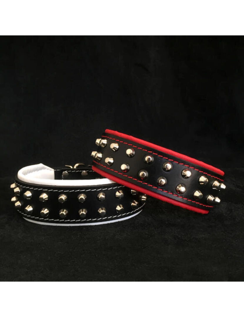 Bestia Custom Dog Gear - The Rocky Collar Black & Black