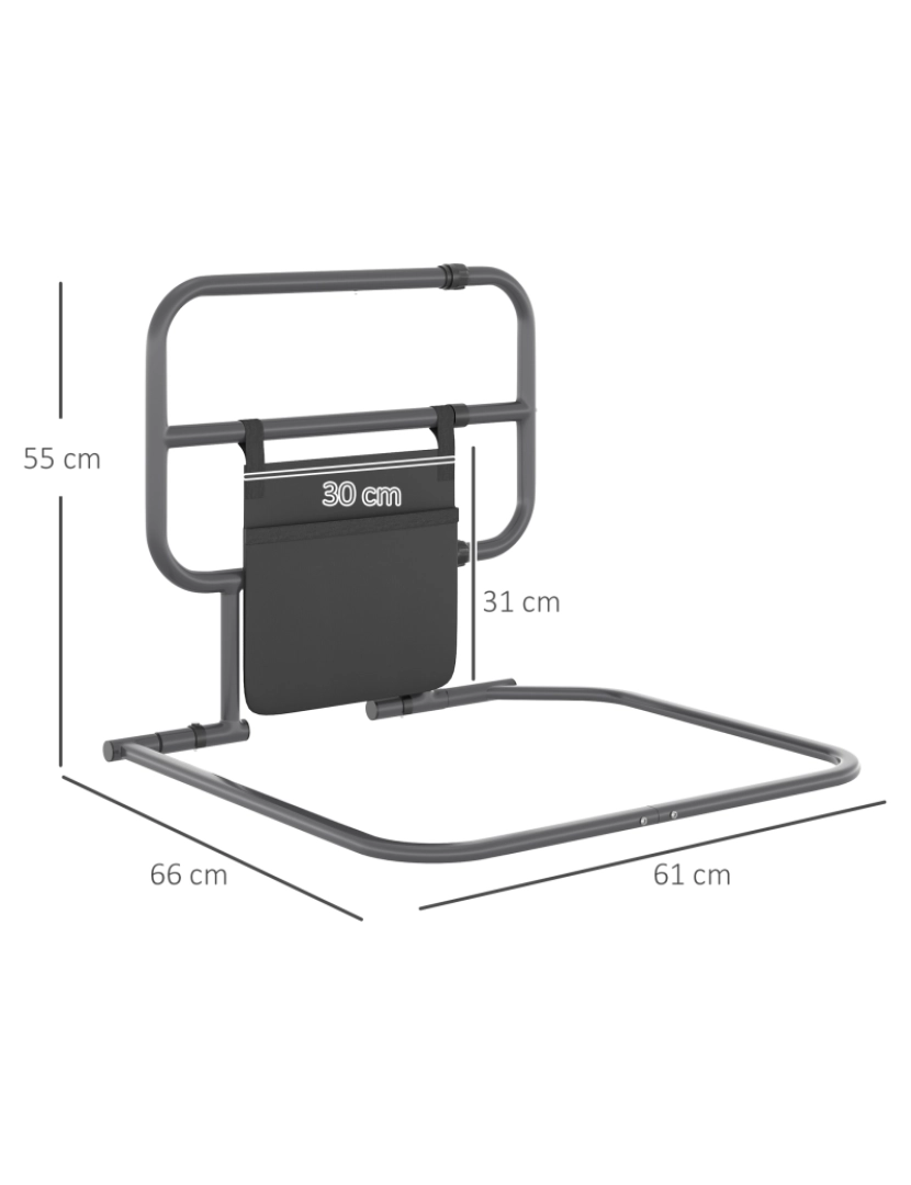 imagem de Grade para Cama 61x66x55cm cor cinzento 713-138V00BK3