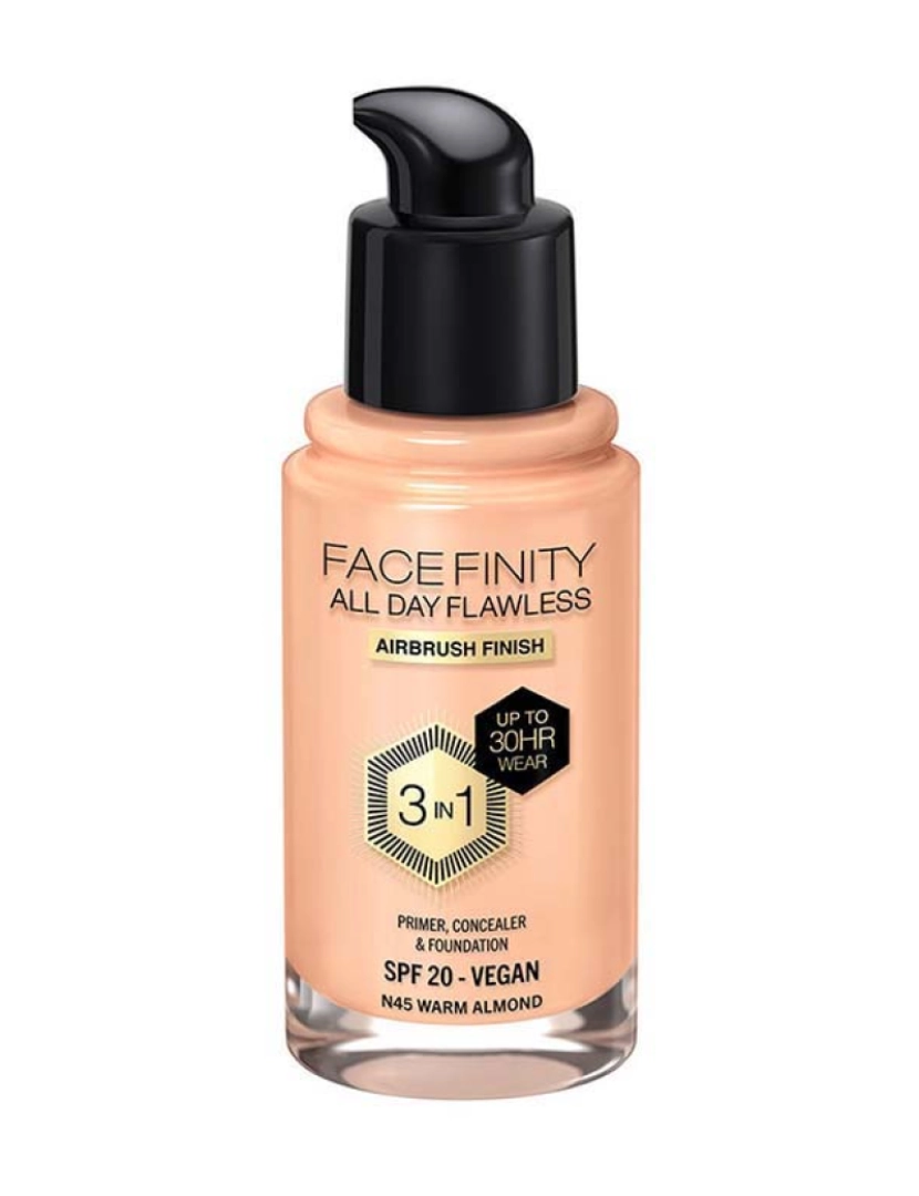 Max Factor - Facefinity All Day Flawless 3 In 1 Foundation #N45-Warm Almond 30 Ml