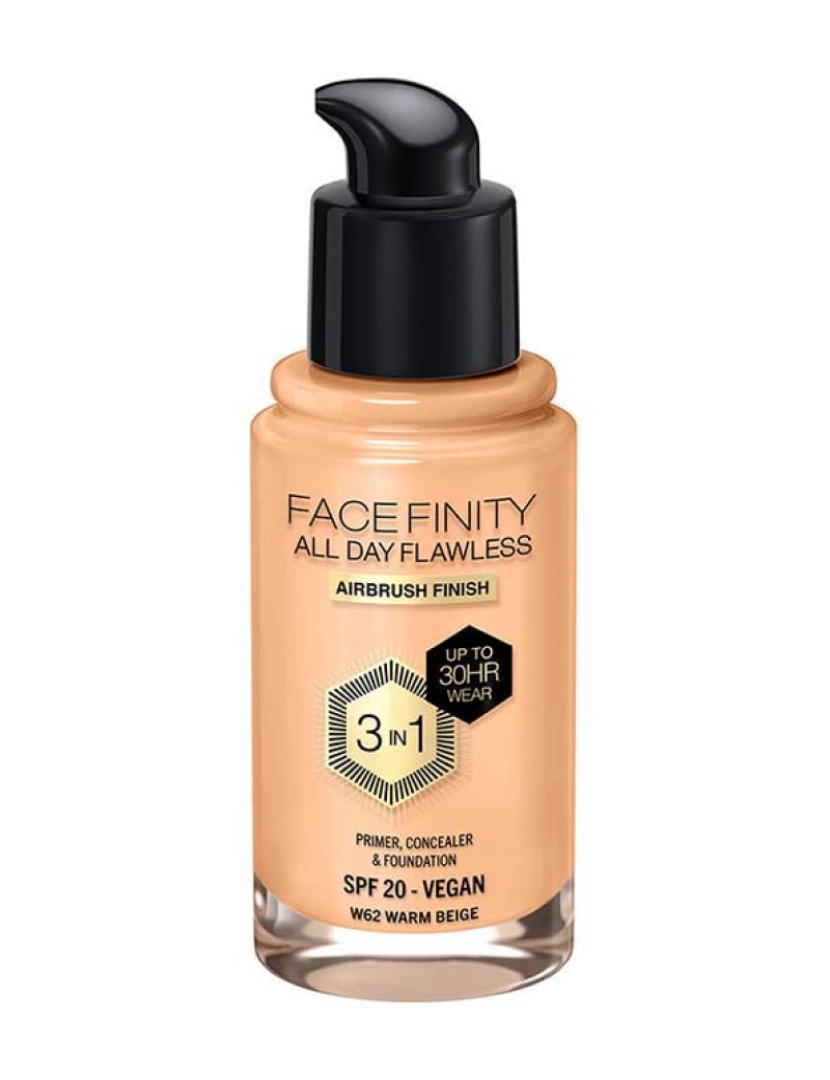 Max Factor - Facefinity All Day Flawless 3 In 1 Foundation #W62-Warm Beige 30 Ml