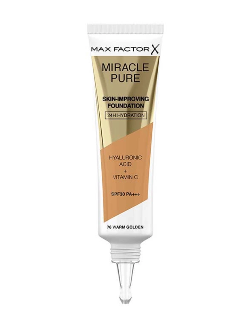 Max Factor - Miracle Pure Skin-Improving Foundation 24H Hydration Spf30 #76-Warm Golden 30 Ml