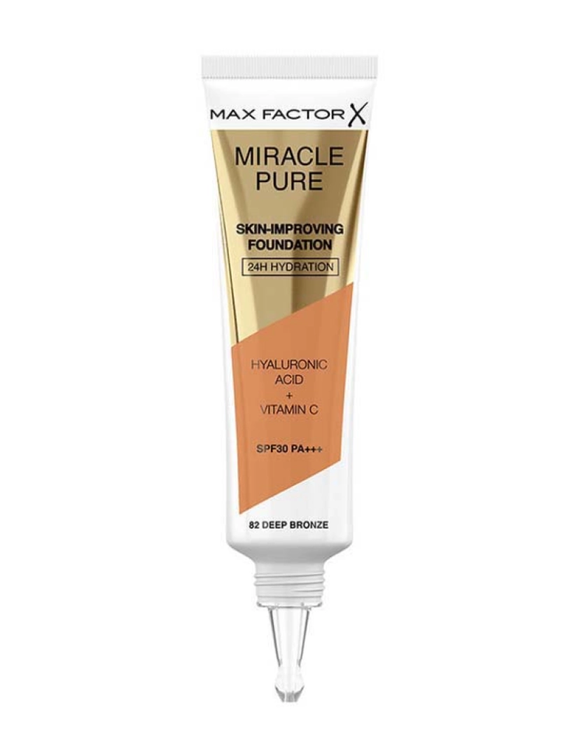 Max Factor - Miracle Pure Skin-Improving Foundation 24H Hydration Spf30 #82-Deep Bronze 30 Ml