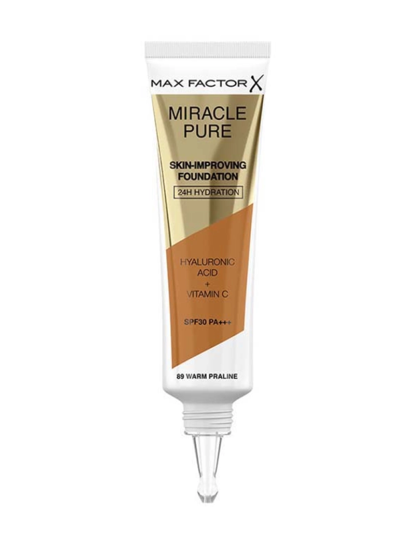 Max Factor - Miracle Pure Skin-Improving Foundation 24H Hydration Spf30 #89-Warm Praline 30 Ml