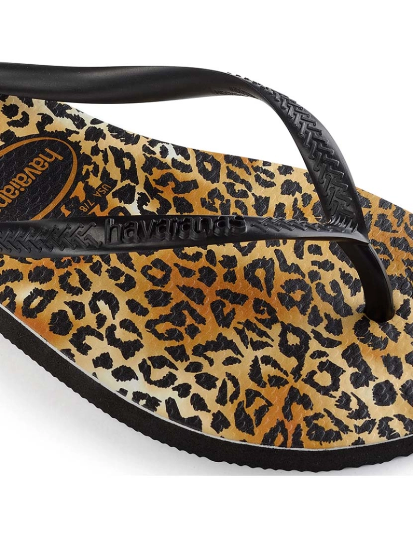 imagem de Havaianas Slim Leopard Senhora  Preto5