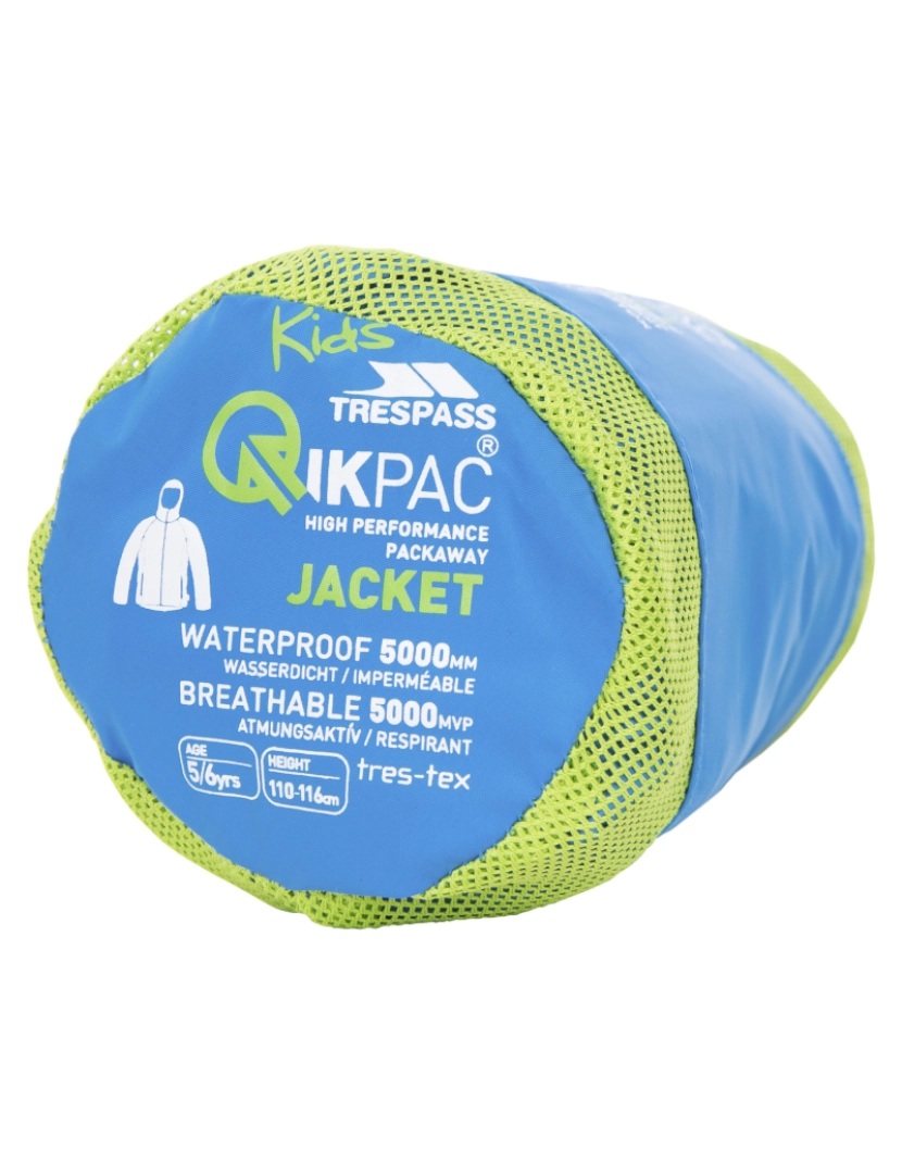 imagem de Trespass Crianças/Kids Qikpac impermeável Packaway Jacket3